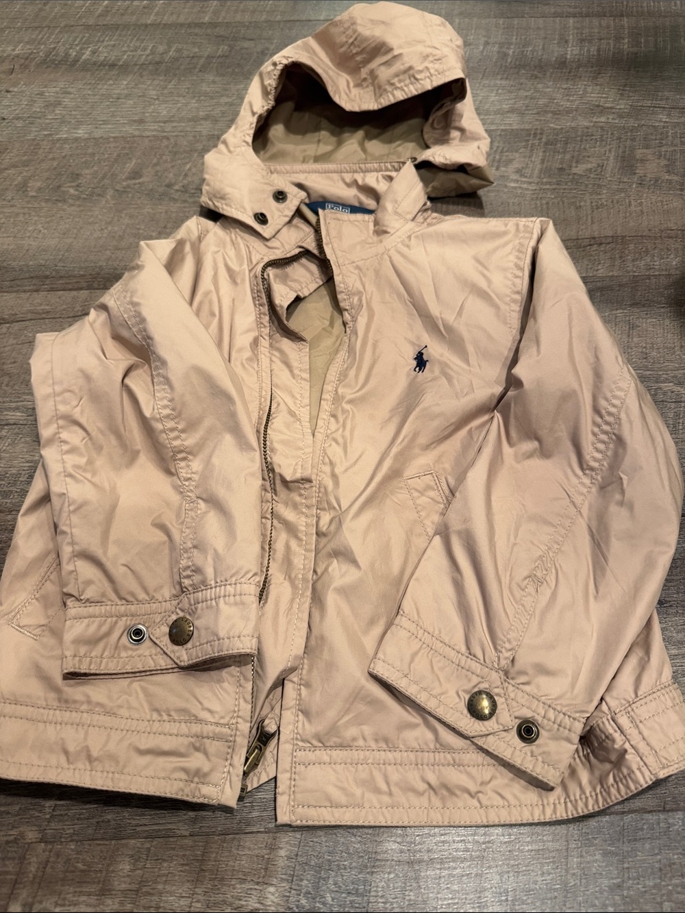 Ralph Lauren Polo Beige Lightweight Hooded Jacket  4/4T